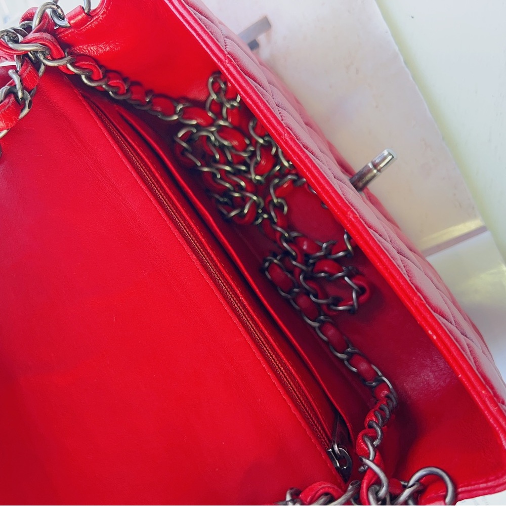 Chanel Classic Mini Rectangular Flap Bag Red - Picture 6 of 7
